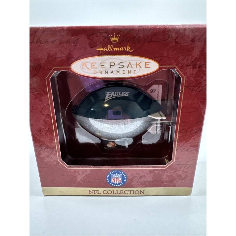 Hallmark Keepsake 1997 Philadelphia Eagles NFL Blimp Ornament Boxed